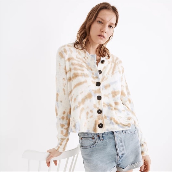 Madewell Sweaters - Madewell tie dye Broadway cardigan sweater Sz M